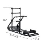 Enhanced and stable racing wheel cockpit, compatible with Fanatec, PXN, Thrustmaster, and Logitech adjustable driving simulators, excluding handbrake, pedals, and monitor - Image 5