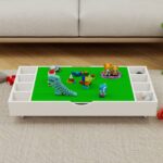The 2 in 1 Rollaway Play Table and Toy Organizer Compatible with Lego Suitable for Storing Under Bed or Sofa-White (38" x 18.7" x 5.9") - Image 7