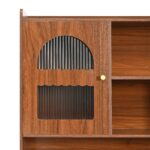 Computer Desk with 90 Degree Rotating Desktop, 43x70 Inch Office Desk with Storage Drawer and Cabinets, Gaming Desk with Shelves, Writing Desk for Study, Work Desk for Home Office Bedroom Living Room - Image 11