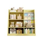 Yellow Wooden Toy Storage Organizer Cabinet Kids Bookshelf Children Bookcase Toddler Baby Sling Book Rack Shelf for Playroom Bedroom Nursery Hallway School Kindergarten Living Roomy - Image 3