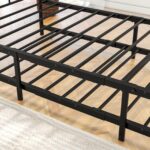 Twin Size Daybed Metal Frame with Trundle Set, Twin Day Bed Sofa, Daybed and Roll Sofa Bed for Guest Room, Bedroom, Living Room, Victorian Style, Black - Image 12
