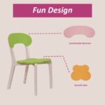 Kids Table and Chair Set,3 Piece Toddler Table and Chair Set,Plastic Children Activity Tablefor Reading,Preschool,Drawing,Toddler,Playroom(Tricolor) - Image 5