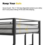 Adam Sturdy Twin over Full Bunk Bed Metal Black for Kids and Adult, Low Profile Twin over Full Bunk Bed with Ladder and Guardrails, Easy Climbing, Beds for Bedroom, Same as original B083124171 - Image 10
