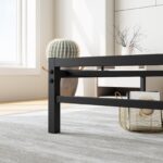 Full Size Platform Bed Frame with Rustic Vintage Wood Headboard, Strong Metal Slats Support Mattress Foundation, No Box Spring Needed Rustic Brown - Image 8