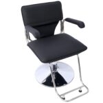 Stainless steel frame,Fashion style Hair Salon Chair Styling Heavy Duty Hydraulic Pump Barber Chair Beauty Shampoo Barbering Chair for Hair Stylist Women Man,with Barber Cape (Black) - Image 18