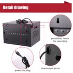 12 Bay Charging Cabinet for Laptop,Chromebook, Locking Charging Station-BLACK - Image 6