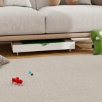 The 2 in 1 Rollaway Play Table and Toy Organizer Compatible with Lego Suitable for Storing Under Bed or Sofa-White (38" x 18.7" x 5.9") - Image 4