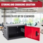 12 Bay Charging Cabinet for Laptop,Chromebook, Locking Charging Station-BLACK - Image 4