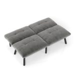 Grey Convertible Folding Modern sofa Bed - Image 5