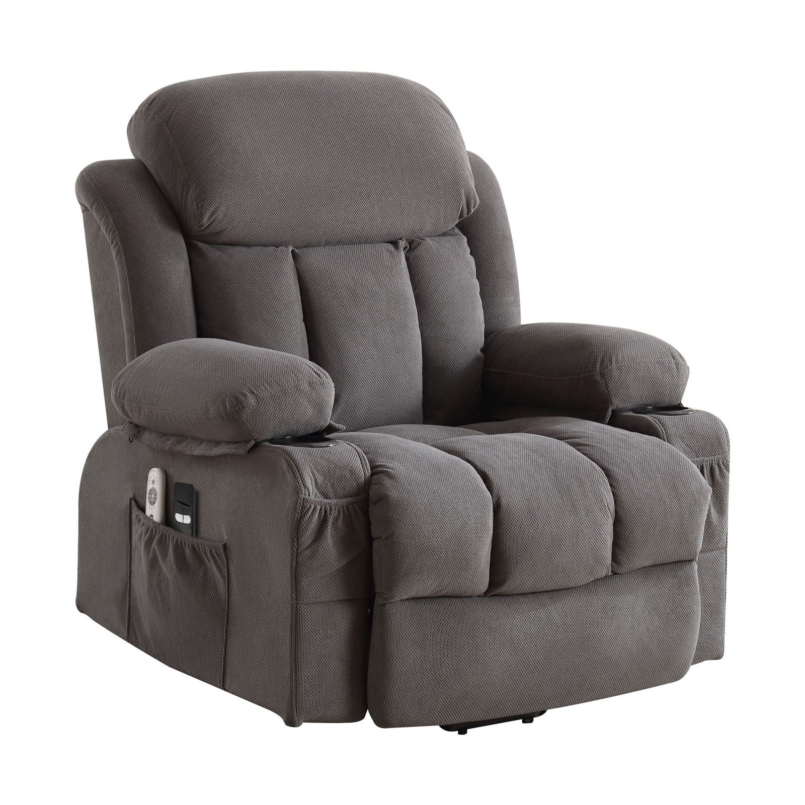 43b12bcc080f3af03a639f0b21390847.jpg Power Lift Recliner Chair with Heat and Massage Electric Fabric Recliner Chair for Elderly with Side Pocket, USB Charge Port, Remote Control for Living Room (GREY) - Image 1