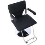 Stainless steel frame,Fashion style Hair Salon Chair Styling Heavy Duty Hydraulic Pump Barber Chair Beauty Shampoo Barbering Chair for Hair Stylist Women Man,with Barber Cape (Black) - Image 17