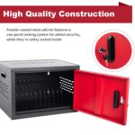 12 Bay Charging Cabinet for Laptop,Chromebook, Locking Charging Station-BLACK - Image 3