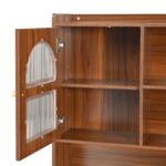 Computer Desk with 90 Degree Rotating Desktop, 43x70 Inch Office Desk with Storage Drawer and Cabinets, Gaming Desk with Shelves, Writing Desk for Study, Work Desk for Home Office Bedroom Living Room - Image 3