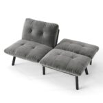 Grey Convertible Folding Modern sofa Bed - Image 3