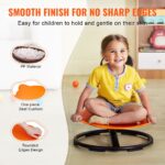 VEVOR Elephant Kids Swivel Chair, 220 LBS Capacity, 360° Spinning Chair, Autistic Kids Sensory Toy Chair with Non-Slip Metal Base, Toddler Sit and Spin Chair for Coordination Balance Focus Orange - Image 3