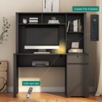 Computer Desk with Hutch & Bookshelf,Wood Executive Desk Teens Student Desk Writing Laptop Home Office Desk with Drawers,3 AC Outlets and 2 USB Charging Ports,Study Laptop Table for Home - Image 2