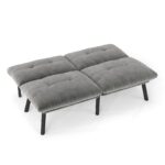 Grey Convertible Folding Modern sofa Bed - Image 2