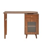 Computer Desk with 90 Degree Rotating Desktop, 43x70 Inch Office Desk with Storage Drawer and Cabinets, Gaming Desk with Shelves, Writing Desk for Study, Work Desk for Home Office Bedroom Living Room - Image 8