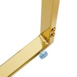 Luxury Simple Arch Chair - Set of 2 BLACK PU Material High Resilience Dining Chair with Arched Metal Gold Leg - Image 15