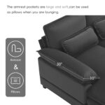 109.8*55.9" Modern U-shaped Sectional Sofa with Waist Pillows,6-seat Upholstered Symmetrical Sofa Furniture,Sleeper Sofa Couch with Chaise Lounge for Living Room,Apartment,4 Color - Image 6