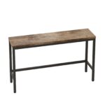 Long Dining Table Set with 3 Stools, Easy Assembly, Natural (Same SKU:W75753848) - Image 5