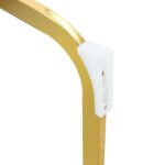 Luxury Simple Arch Chair - Set of 2 BLACK PU Material High Resilience Dining Chair with Arched Metal Gold Leg - Image 10