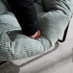 Outdoor Rattan Rocking Chair,Padded Cushion Rocker Recliner Chair Outdoor for Front Porch, Living Room, Patio, Garden, Light Green - Image 10