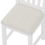 Vintage 40'' Home Executive Desk and Upholstered Chair Set with Bookshelf, Computer Desk with Four Drawers, Storage Shelf, and Chair, Ideal for Office or Study in Bedroom or Living Room,White - Image 23