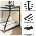 Adam Sturdy Twin over Full Bunk Bed Metal Black for Kids and Adult, Low Profile Twin over Full Bunk Bed with Ladder and Guardrails, Easy Climbing, Beds for Bedroom, Same as original B083124171 - Image 12