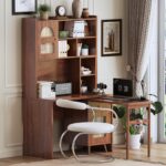 Computer Desk with 90 Degree Rotating Desktop, 43x70 Inch Office Desk with Storage Drawer and Cabinets, Gaming Desk with Shelves, Writing Desk for Study, Work Desk for Home Office Bedroom Living Room - Image 15