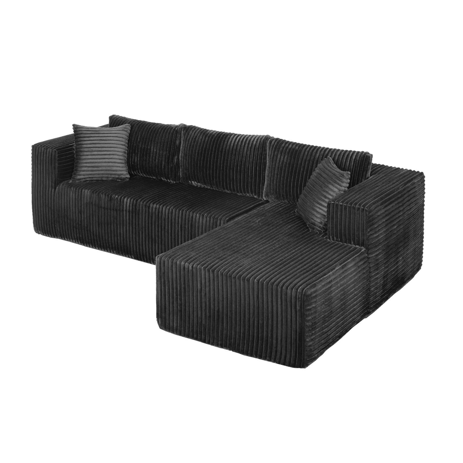 b2b474e5e17541ed56852c71822659c1.jpg 105" L-Shaped Modular Compression Sofa, Plush Upholstery, All-Foam Structure, Vacuum-Packed, Space-Saving for Living Room, Bedroom, Apartment - Image 1