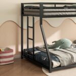 Adam Sturdy Twin over Full Bunk Bed Metal Black for Kids and Adult, Low Profile Twin over Full Bunk Bed with Ladder and Guardrails, Easy Climbing, Beds for Bedroom, Same as original B083124171 - Image 14