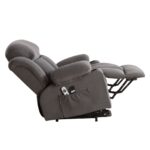 Power Lift Recliner Chair with Heat and Massage Electric Fabric Recliner Chair for Elderly with Side Pocket, USB Charge Port, Remote Control for Living Room (GREY) - Image 13