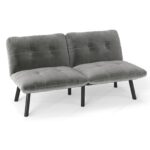 Grey Convertible Folding Modern sofa Bed