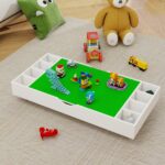The 2 in 1 Rollaway Play Table and Toy Organizer Compatible with Lego Suitable for Storing Under Bed or Sofa-White (38" x 18.7" x 5.9") - Image 11